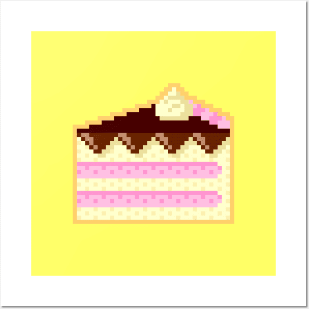 Pixel Cake Wall Art by sombrasblancas